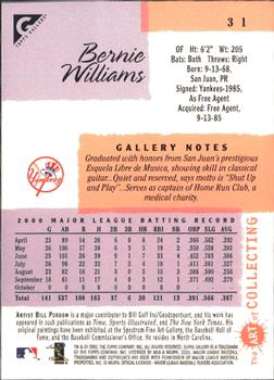 2001 Topps Gallery #31 Bernie Williams Back