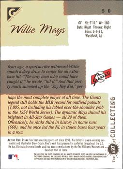 2001 Topps Gallery #50 Willie Mays Back