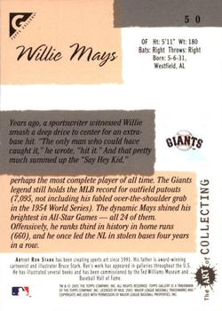 2001 Topps Gallery #50 Willie Mays Back