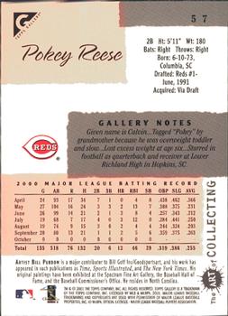 2001 Topps Gallery #57 Pokey Reese Back