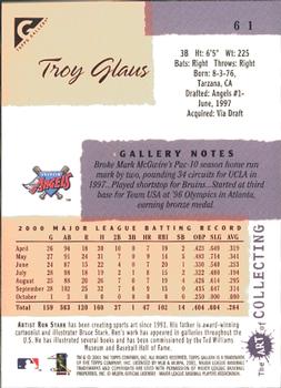 2001 Topps Gallery #61 Troy Glaus Back