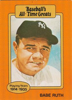 1987 Hygrade All-Time Greats - Promos (Yellow Backs) #NNO Babe Ruth Front