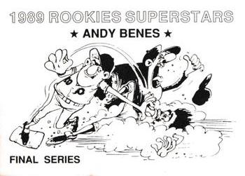 1989 Rookies Superstars (unlicensed) - Final Series #NNO Andy Benes Back