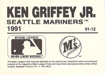 1991 Playball U.S.A. (Unlicensed) #91-12 Ken Griffey Jr. Back
