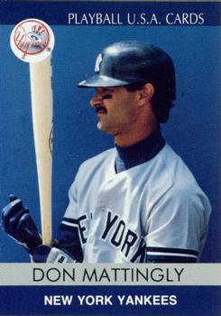1991 Playball U.S.A. (Unlicensed) #91-27 Don Mattingly Front