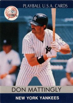1991 Playball U.S.A. (Unlicensed) #91-28 Don Mattingly Front