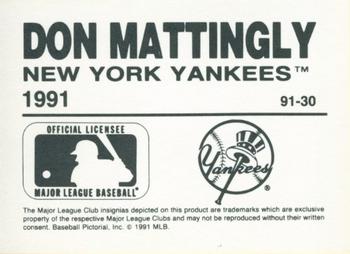 1991 Playball U.S.A. (Unlicensed) #91-30 Don Mattingly Back