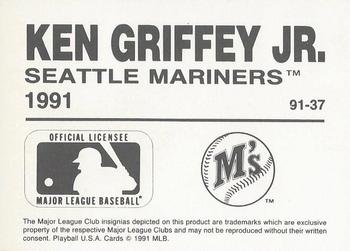 1991 Playball U.S.A. (Unlicensed) #91-37 Ken Griffey Jr. Back