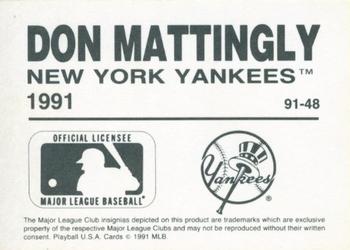 1991 Playball U.S.A. (Unlicensed) #91-48 Don Mattingly Back