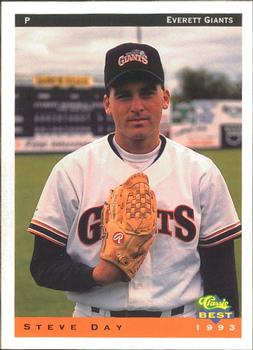 1993 Classic Best Everett Giants #8 Steve Day Front