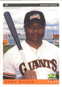 1993 Classic Best Everett Giants #18 Andy Mason Front