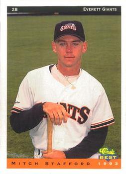 1993 Classic Best Everett Giants #26 Mitch Stafford Front