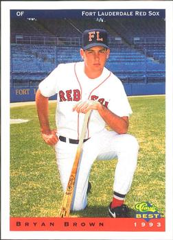 1993 Classic Best Fort Lauderdale Red Sox #4 Bryan Brown Front