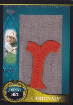 2009 Topps Updates & Highlights - Legends of the Game Team Letter Patches #LGTLP-JM Johnny Mize Front