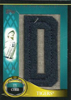 2009 Topps Updates & Highlights - Legends of the Game Team Letter Patches #LGTLP-TC Ty Cobb Front