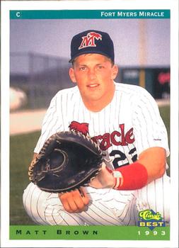 1993 Classic Best Fort Myers Miracle #4 Matt Brown Front