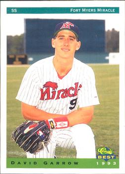 1993 Classic Best Fort Myers Miracle #9 David Garrow Front