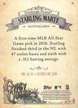 2017 Topps Gypsy Queen - Missing Blackplate #81 Starling Marte Back