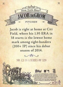 2017 Topps Gypsy Queen - Missing Blackplate #121 Jacob deGrom Back