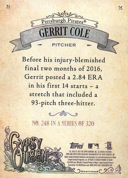 2017 Topps Gypsy Queen - Missing Blackplate #248 Gerrit Cole Back