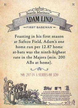 2017 Topps Gypsy Queen - Missing Blackplate #297 Adam Lind Back