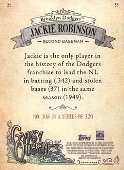 2017 Topps Gypsy Queen - Missing Blackplate #308 Jackie Robinson Back
