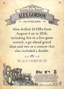 2017 Topps Gypsy Queen - Missing Nameplate #26 Alex Gordon Back