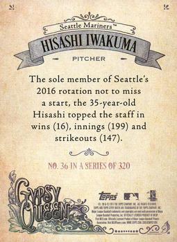 2017 Topps Gypsy Queen - Missing Nameplate #36 Hisashi Iwakuma Back