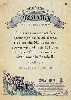 2017 Topps Gypsy Queen - Missing Nameplate #45 Chris Carter Back
