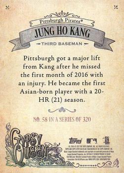2017 Topps Gypsy Queen - Missing Nameplate #58 Jung Ho Kang Back