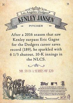 2017 Topps Gypsy Queen - Missing Nameplate #59 Kenley Jansen Back