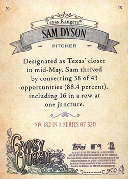 2017 Topps Gypsy Queen - Missing Nameplate #182 Sam Dyson Back