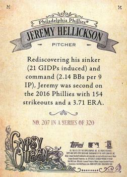 2017 Topps Gypsy Queen - Missing Nameplate #207 Jeremy Hellickson Back