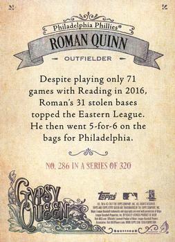 2017 Topps Gypsy Queen - Missing Nameplate #286 Roman Quinn Back