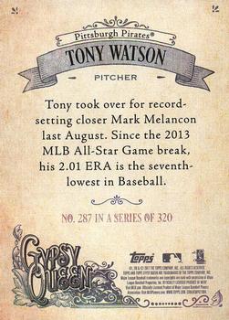 2017 Topps Gypsy Queen - Missing Nameplate #287 Tony Watson Back