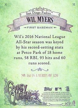 2017 Topps Gypsy Queen - Green Back #161 Wil Myers Back