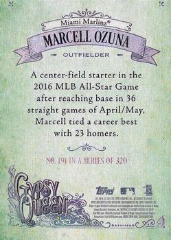 2017 Topps Gypsy Queen - Green Back #191 Marcell Ozuna Back
