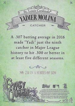 2017 Topps Gypsy Queen - Green Back #231 Yadier Molina Back