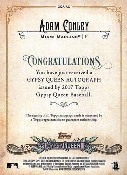 2017 Topps Gypsy Queen - Gypsy Queen Autographs #GQA-AC Adam Conley Back