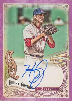 2017 Topps Gypsy Queen - Gypsy Queen Autographs Purple #GQA-HO Henry Owens Front