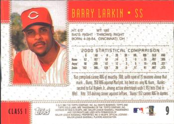 2001 Topps Gold Label #9 Barry Larkin Back
