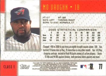 2001 Topps Gold Label #77 Mo Vaughn Back