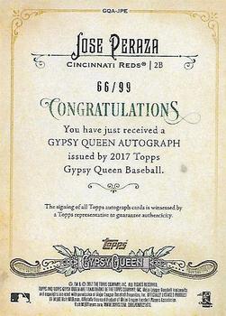 2017 Topps Gypsy Queen - Gypsy Queen Autographs Black and White #GQA-JPE Jose Peraza Back
