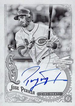 2017 Topps Gypsy Queen - Gypsy Queen Autographs Black and White #GQA-JPE Jose Peraza Front