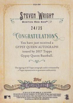 2017 Topps Gypsy Queen - Gypsy Queen Autographs Missing Nameplate #GQA-SW Steven Wright Back