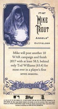 2017 Topps Gypsy Queen - Fortune Teller Minis #FT-MT Mike Trout Back