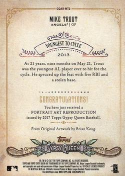2017 Topps Gypsy Queen - Portrait Art Reproductions #GQAR-MT2 Mike Trout Back