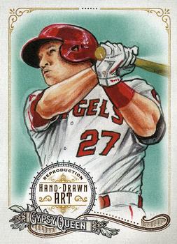 2017 Topps Gypsy Queen - Portrait Art Reproductions #GQAR-MT2 Mike Trout Front