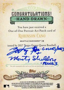2017 Topps Gypsy Queen - Portrait Art Patch Originals #GQAP-RC2 Robinson Cano Back