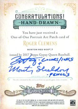 2017 Topps Gypsy Queen - Portrait Art Patch Originals #GQAP-RCL1 Roger Clemens Back